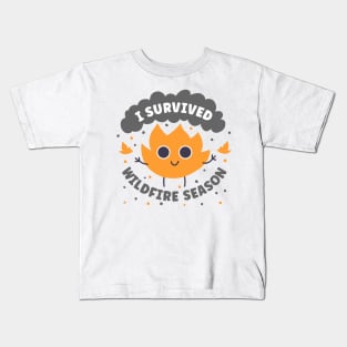 Wildfire - I Survived Washington Wildfire Season and Oregon Wildfire Smoke Kids T-Shirt